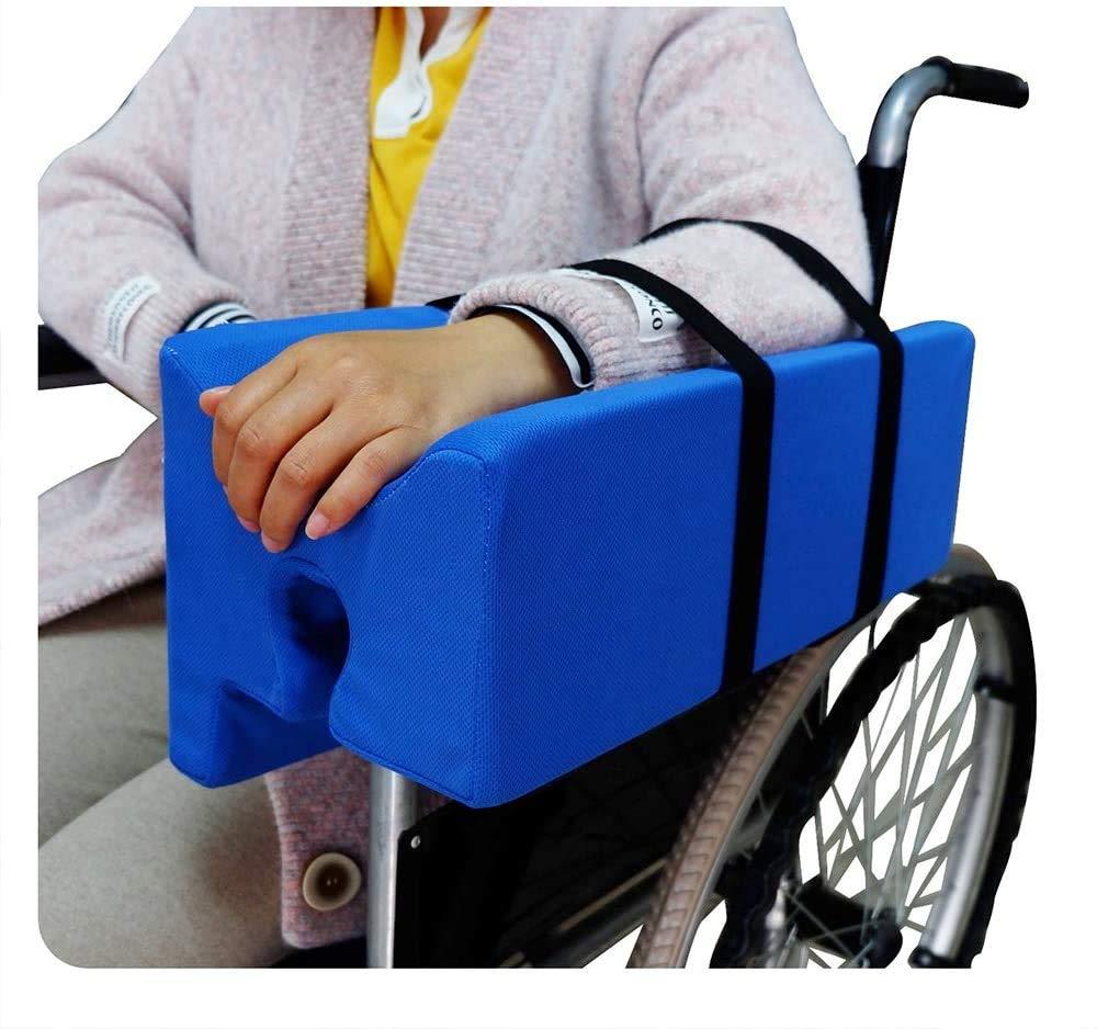 METRON METRON- Wheelchair Armrest Pads Arm Through for Wheelchair Arm Pads Lateral Support Armrest Wheel Chair Parts Cushion Contoured Arm Support Elevator Rest Tray | Color Blue | Pack of 1 pc.