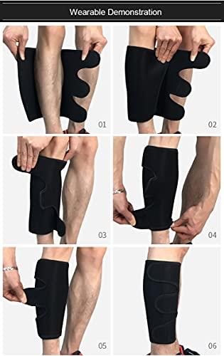 FAVIO FAVIO Adjustable Calf Shin Brace Splint Support for Pain Relief from Calf Injury, Shin Splints Treatment, Sprains, Running, Sports, Recovery Calf Sleeve for Men and Women Pain Relief (Black)