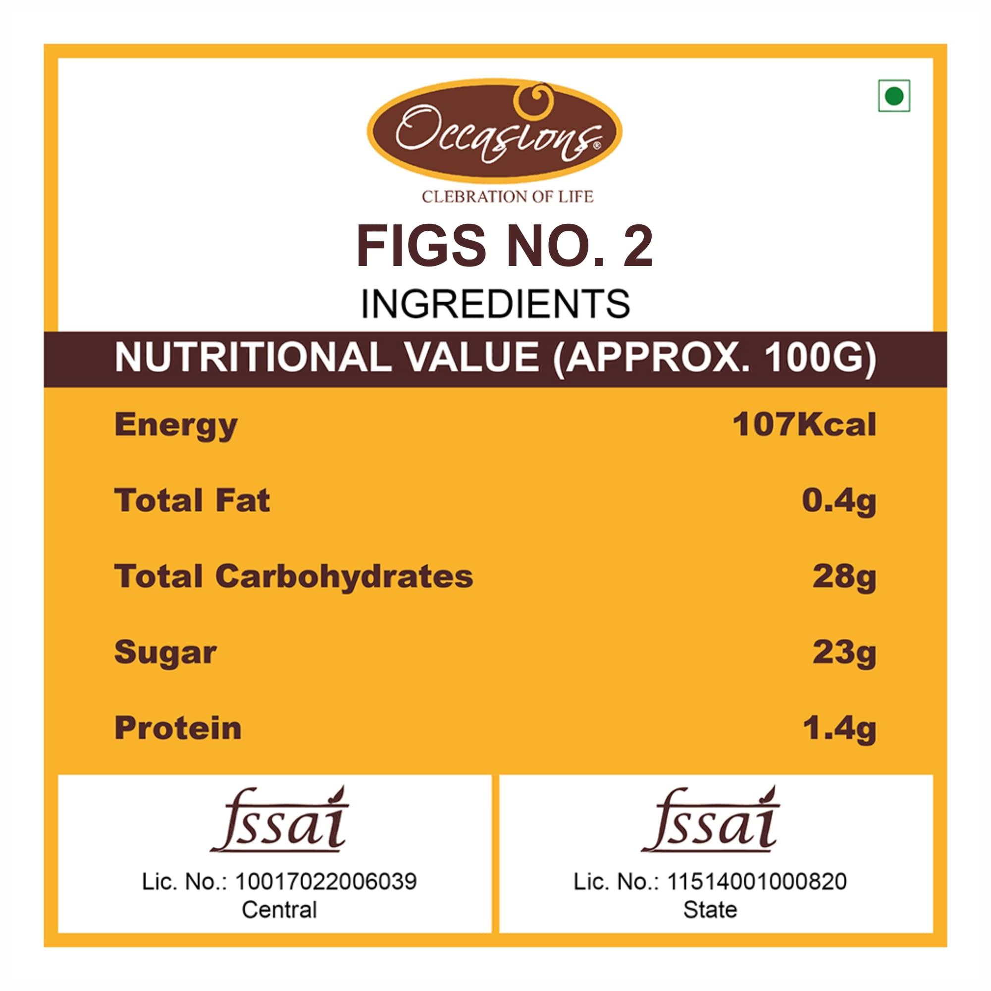 Occasions Occasions Dried Figs Extra Large Size , Fresh to Eat (Anjeer)- 250 g