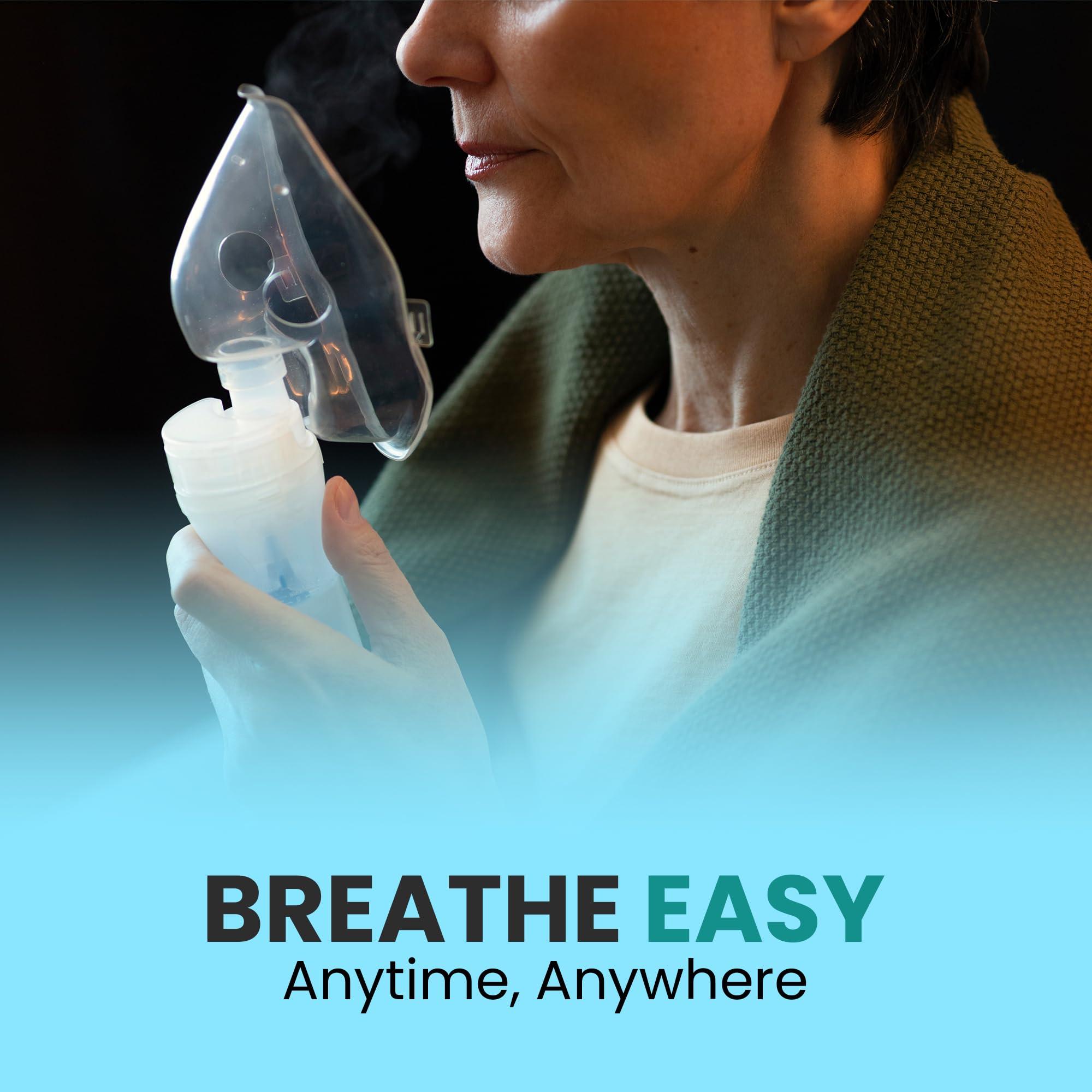 MedHub MedHub Compressor Compact & Low Noise Compressor Nebulizer for Adults & Kids | Nebulizer Machine with 1 Mouthpiece (White & Green)