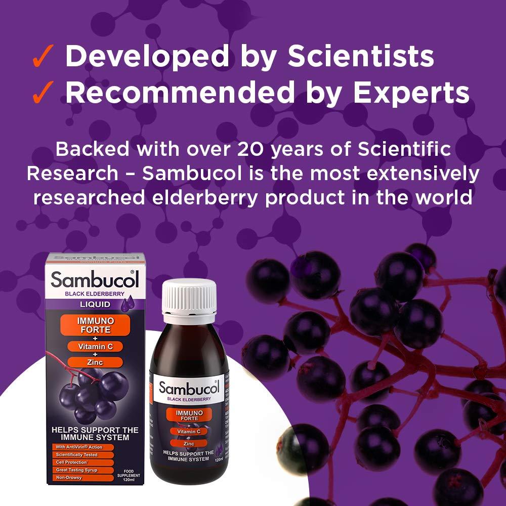Sambucol Sambucol 120ml Immuno Forte Liquid by SAMBUCOL Black Elderberry Liqu