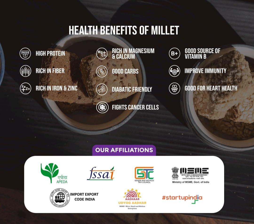 RD\'Z 1983 RD\'Z 1983 Choco Chips Millet Cookies Tasty, Healthy & Delicious Cookies Snacks For Adults & Kids | Tiffin Box Snack | 125g