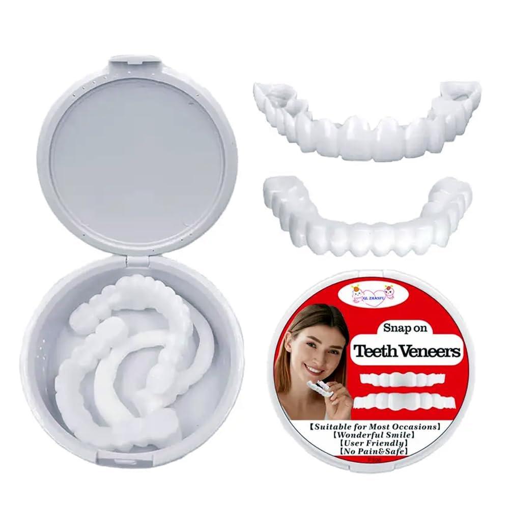Zemiss Snap On Teeth Veneers Nonporous Dentures For Men Women Cover The Teeth Instant Confident Smile Temporary Teeth