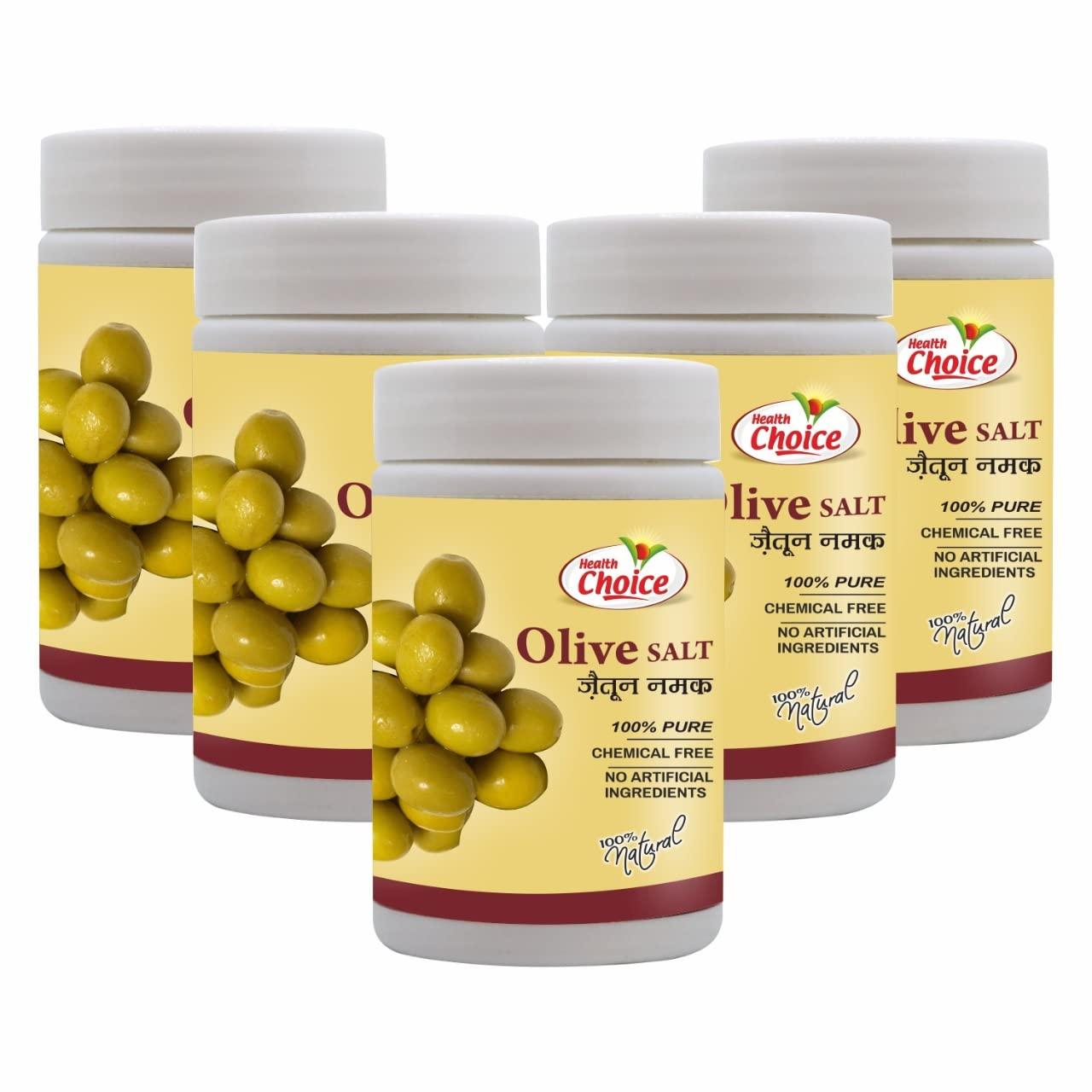 Harc Herbal Canada Health Choice Olive Salt (Zaitun Ka Namak) | 120g-Pack of 5 | Best Helpful for Boost Immunity | 100% Pure & Natural Ayurvedic Salt