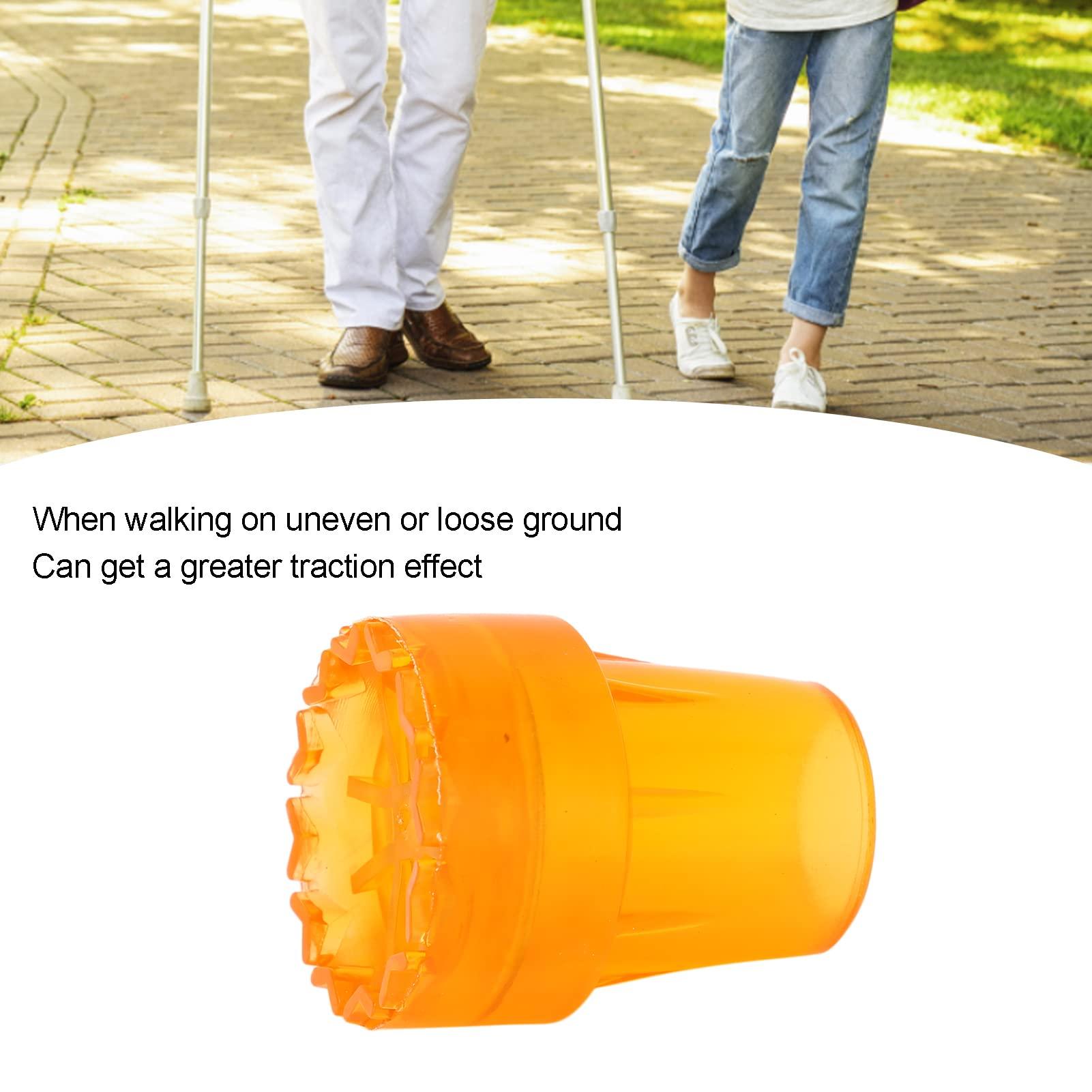 Dioche Crutch Tips, 5Pcs 19mm Thicken Crutch Tip Skid Resistant Rubber Cane Tip Wearproof Crutches Accessories