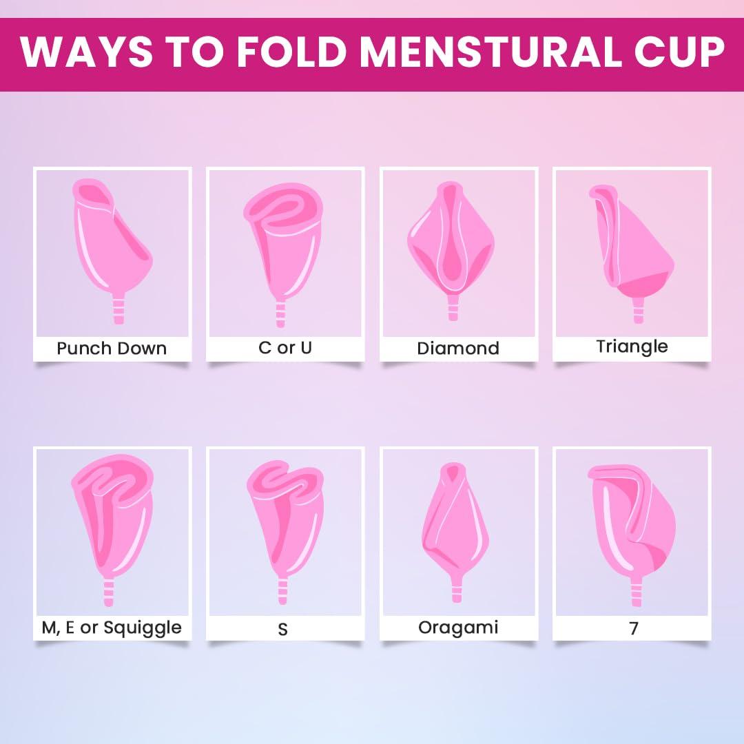 Everteen everteen Menstrual Cup for Women- 1pc (Large, 30ml) with storage pouch- 12 hours Leak-Proof Protection. Have period with no smell, no discomfort.Pink