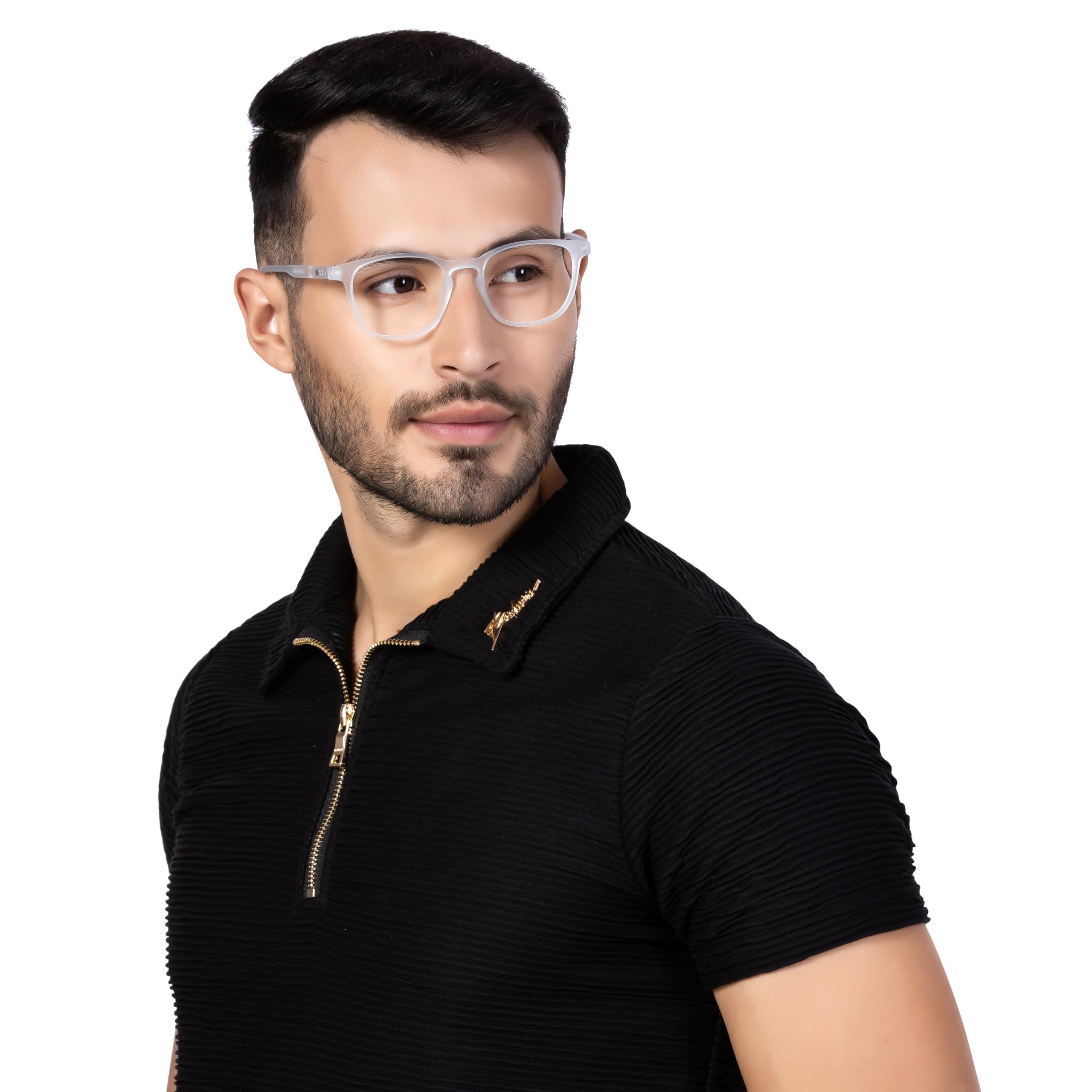 SPECX SIGHT SPECX SIGHT BLU zero power computer glasses | Anti Glare, Lightweight & Blocks Harmful Rays | UV Protection Specs For Men & Women (SKY BLUE)