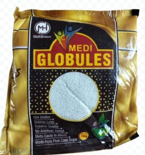 Medi Homoeo Medi Homoeo Sugar Globules Blank Pellets Plain Pills Sugar Globules Sulphur Less No For Homeopathic Medicine (1kg - 60 Size)