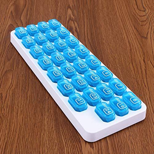 Artibetter Artibetter Monthly Pill Organizer 31 Compartments Pill Tablet Storage Dispenser for Travel
