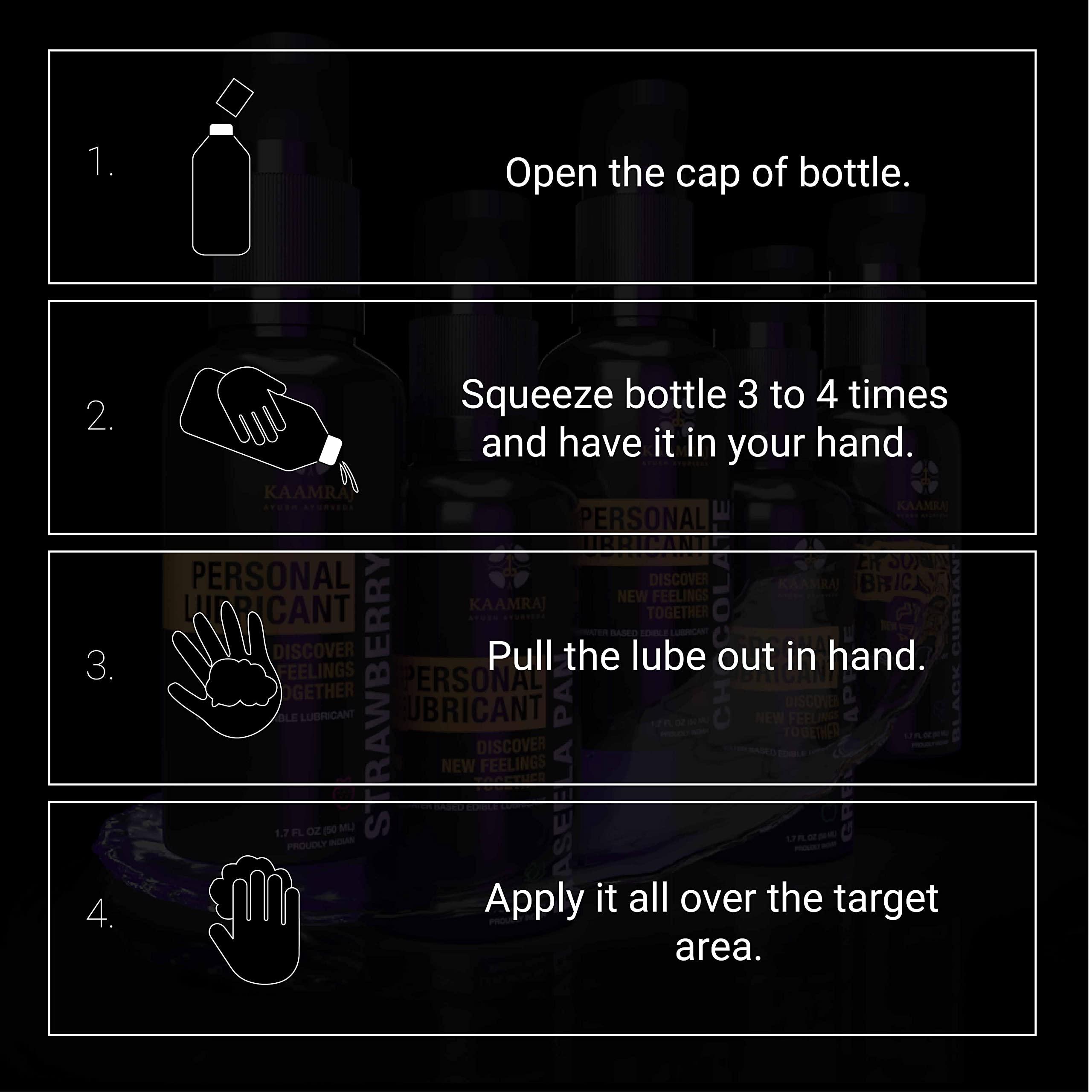 Kaamraj Green Apple Flavor Kaamraj Personal Lubricant For Men And Women - 50 ML | Compatible With All Skin Types And Silicon Toys | Water Based Edible Lube