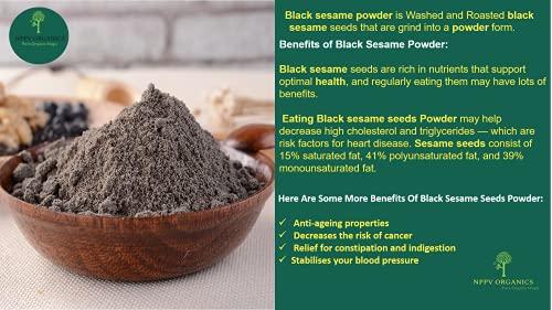 NPPV ORGANICS NPPV ORGANICS Home Made Roasted Black Ellu/ Til/ Sesame Seed Powder 100% Organic (100 g)