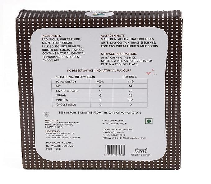 Hungry Bums Hungry Bums Crunchy Ragi Choco Flakes (Pack Of 3-300gm each) | Tasty and Healthy Breakfast Cereal with Goodness of Finger Millet | Rich in Protein and Fibre | Not Fried, No Maida, No Added Color