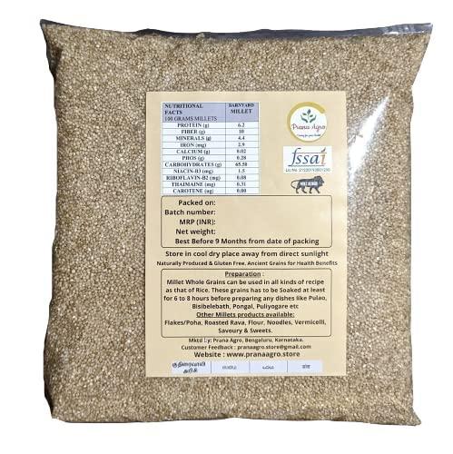Prana Agro Prana Agro - Barnyard Millet Whole Grain (1 Kg)