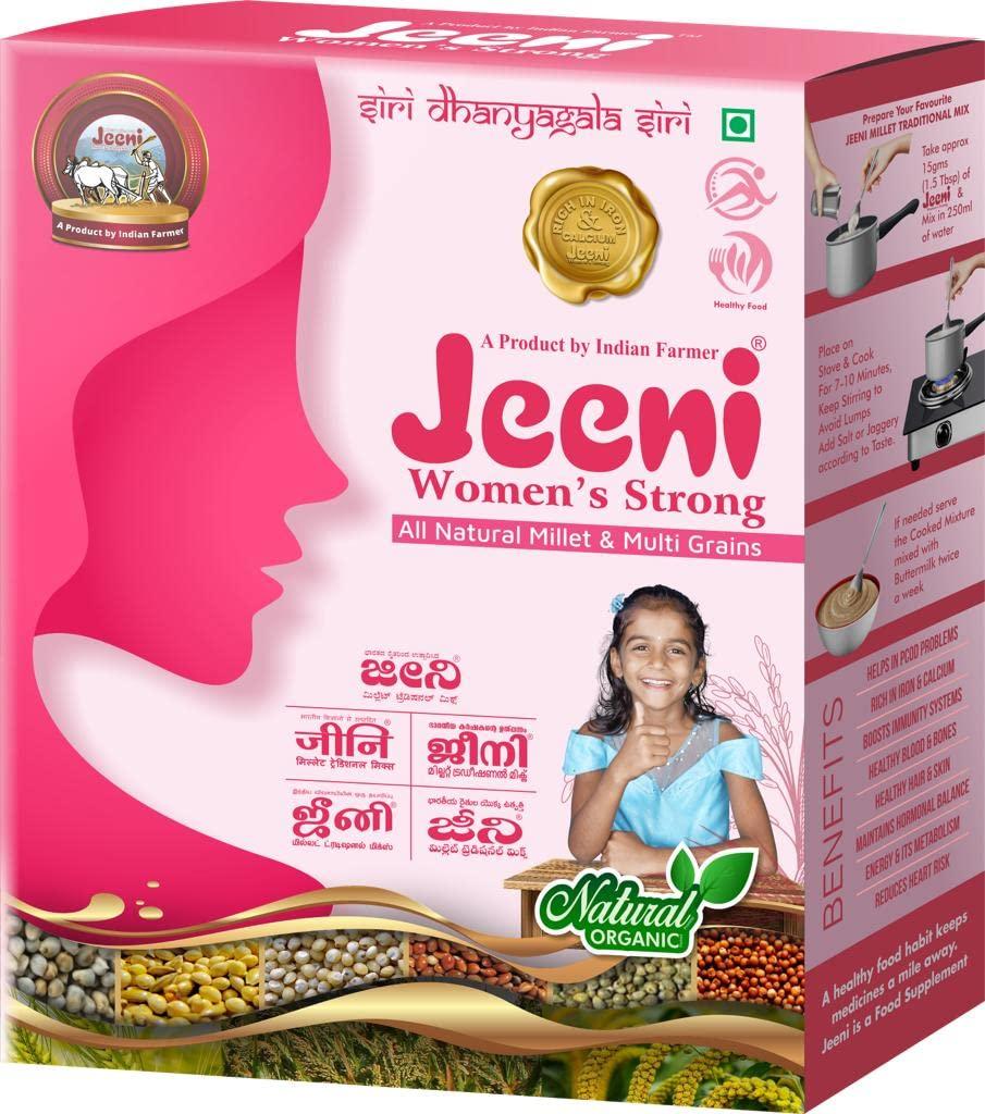 JEENI JEENI WOMENS STRONG Mix millet multi grains All Natural Multigrain Organic and Natural Product for WOMEN 1KG WOMENS STRONG