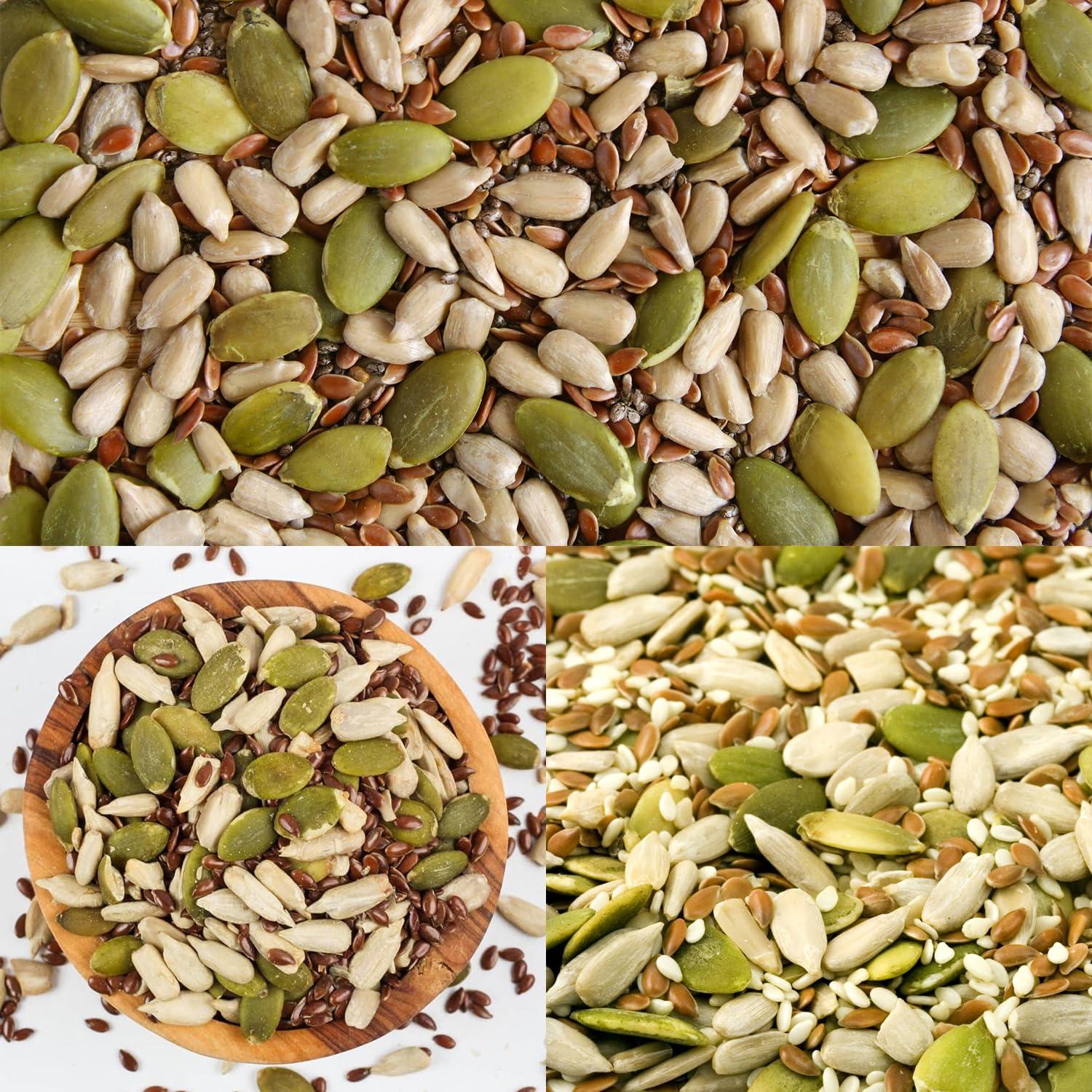 NUTVEDA NUTVEDA Roasted SEEDMIX 200g - Ready to Eat | Pumpkin Seeds | Sunflower Seeds | Muskmelon Seeds | Flax Seeds