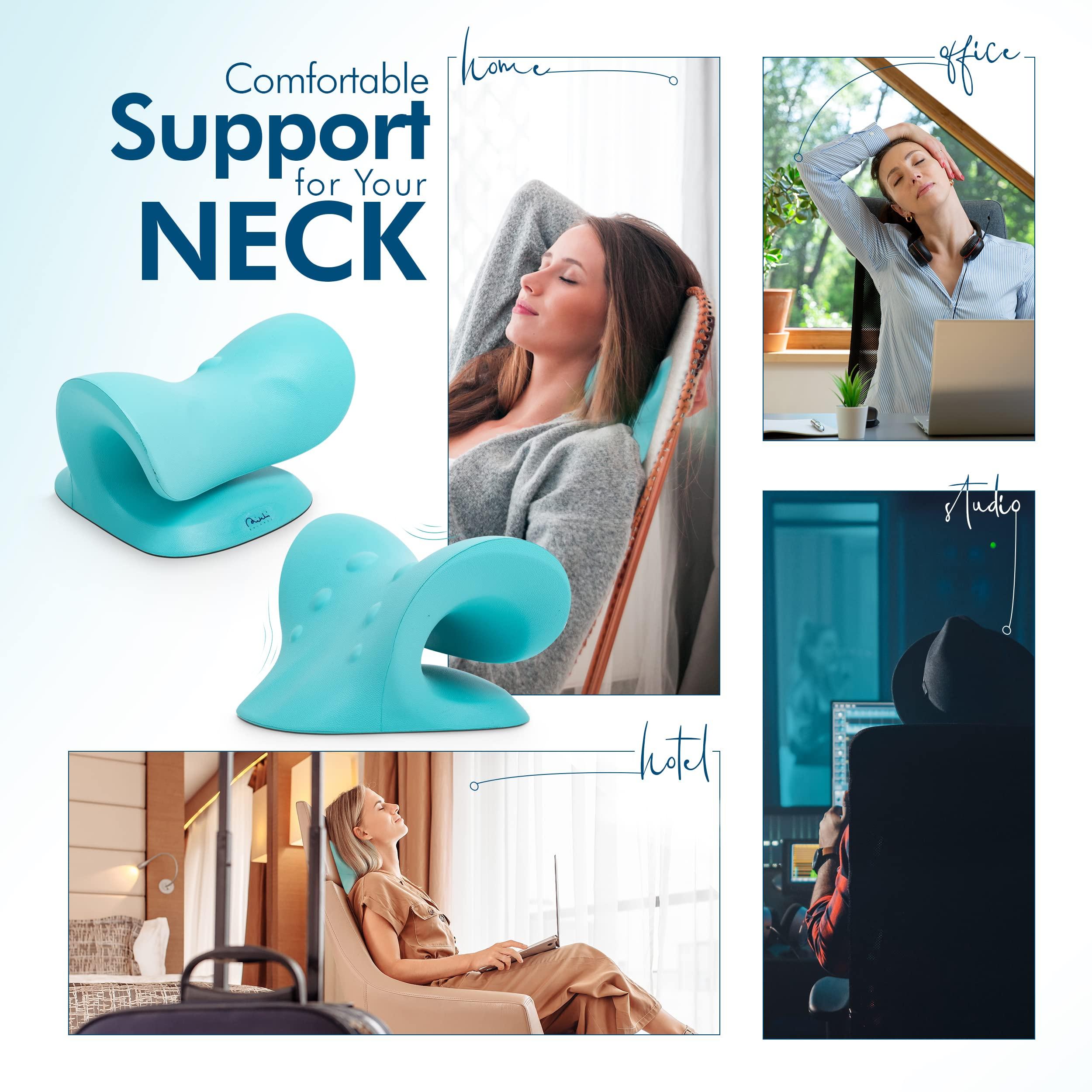 RIKLI BALANCE RIKLI BALANCE Neck Curve Corrector; Cervical Neck Traction Pillow; Neck Recliner Cervical Stretcher for Stiffness; 2-Mode Soft Neck Bump Corrector Device; Neck Pillow for Back Pain Relief
