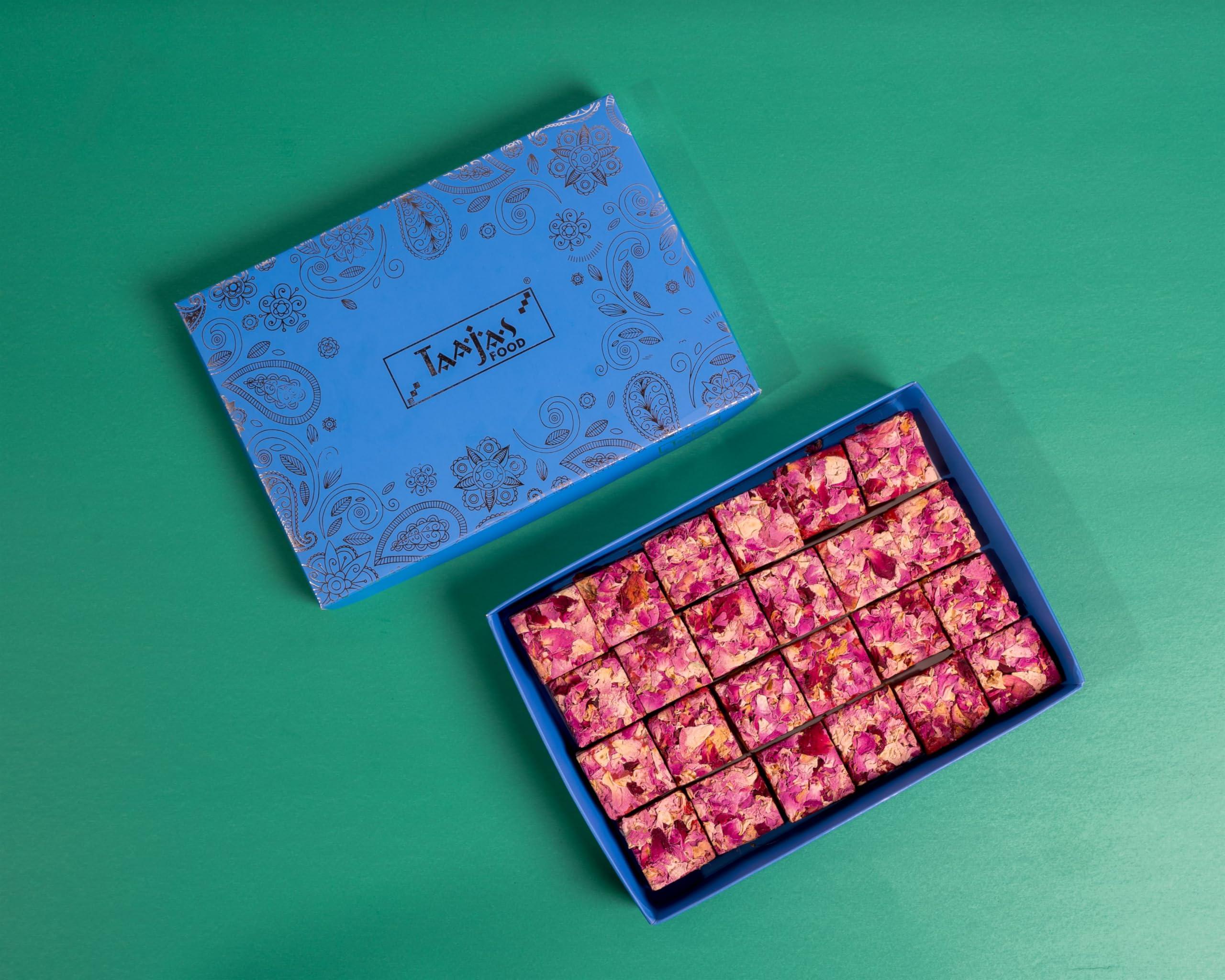 Taajas Food TAAJAS FOOD (Since 2003) Shahi Gulab Pak | Made with Roasted Nuts (Cashews & Almond) | Sweets Gift Pack | Traditional Indian Sweets/Mithai | No Preservatives, No Artificial Color & Flavors (500 GM)