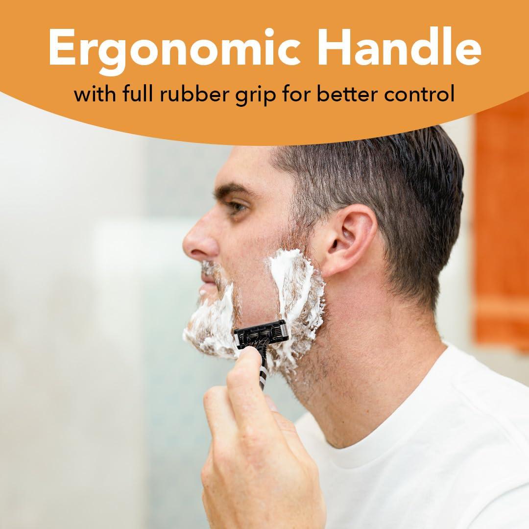 BIC BIC Flex 5 Disposable Razors for Men, Sensitive Skin Razor For a Smooth and Close Shave, Portable Razors with 5 Blades, 4-Pack Disposable Razor Set