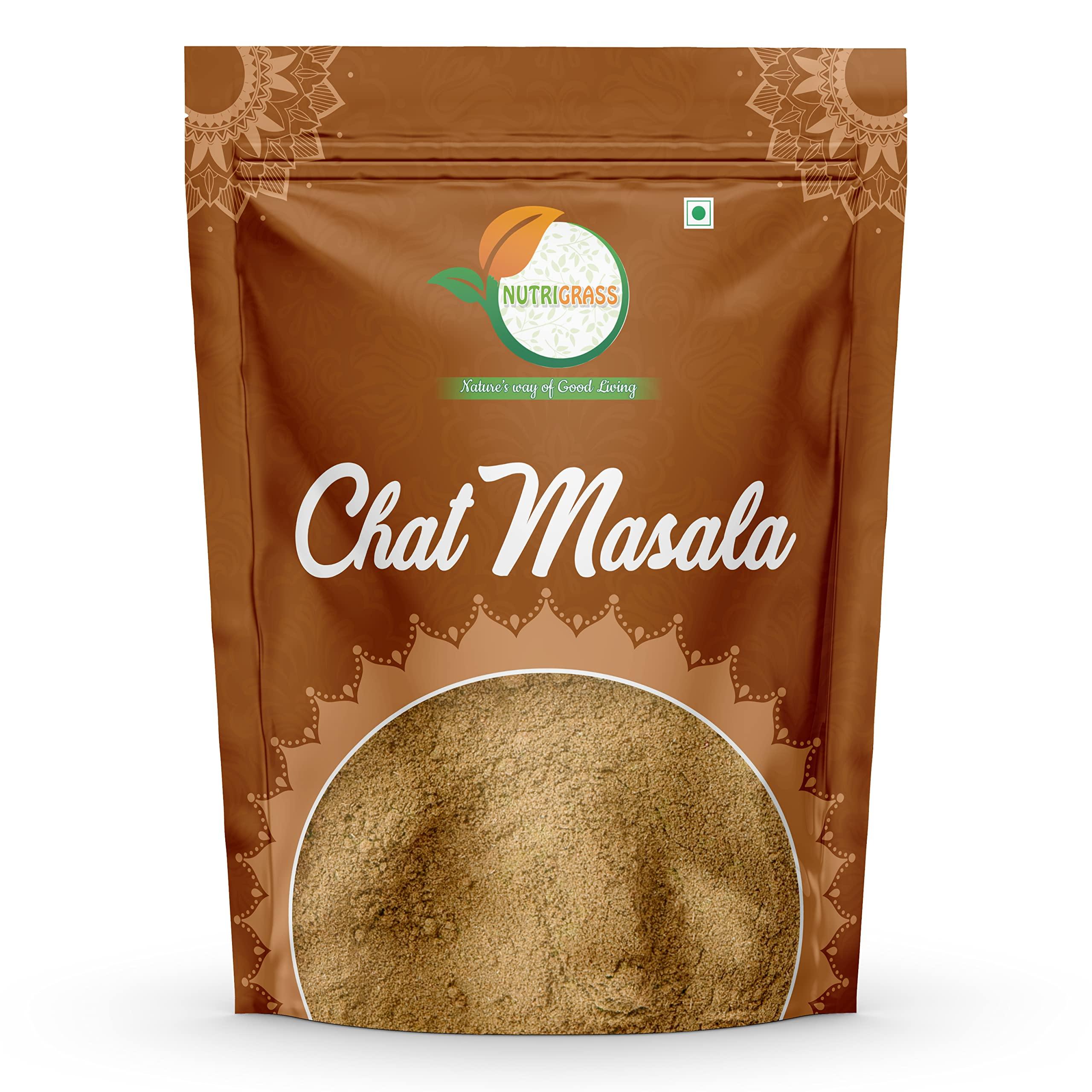 NUTRIGRASS NUTRIGRASS Chat Masala ( Chat Powder / Very fine Powder / Blend of Spices Sundried / Chunky & Chatpata Chat Masala ) 900g