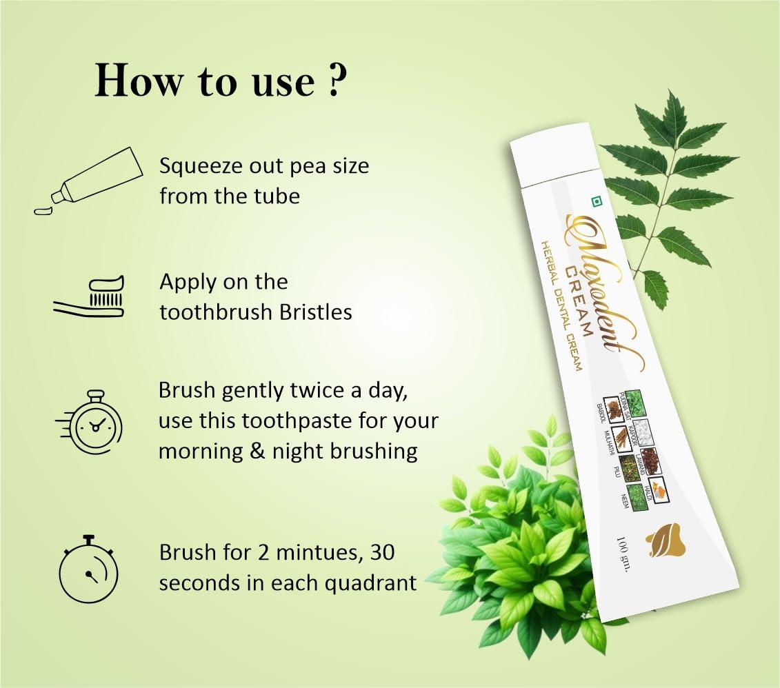 Generic Herbal Dental Cream, Effective Teeth Cleaning Toothpaste, Improves Gum Health, Prevents Cavities, Fresh Breath