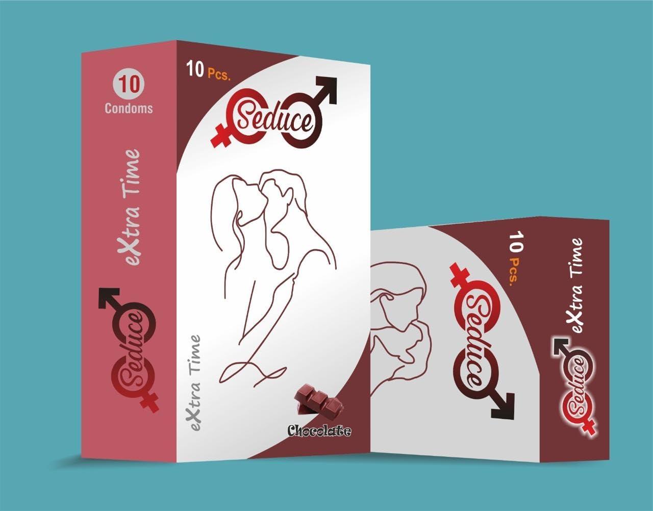 SEDUCE Seduce Chocolate Flavor Extra Time Lubricated Condoms for Men | Dotted Condoms for Enhanced Pleasure and Sensation | Delayed Ejaculation Condoms for Longer Lasting Intimacy | 10 NOS EACH (2)