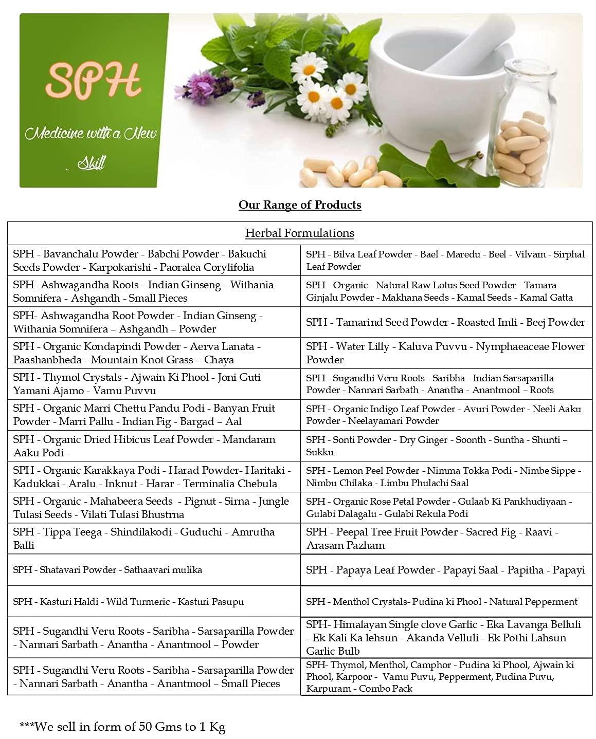 SPh SPH™ - Bavanchalu Powder - Babchi Powder - Bakuchi Seeds Powder - Karpokarishi - Paoralea Corylifolia - 500 Gms