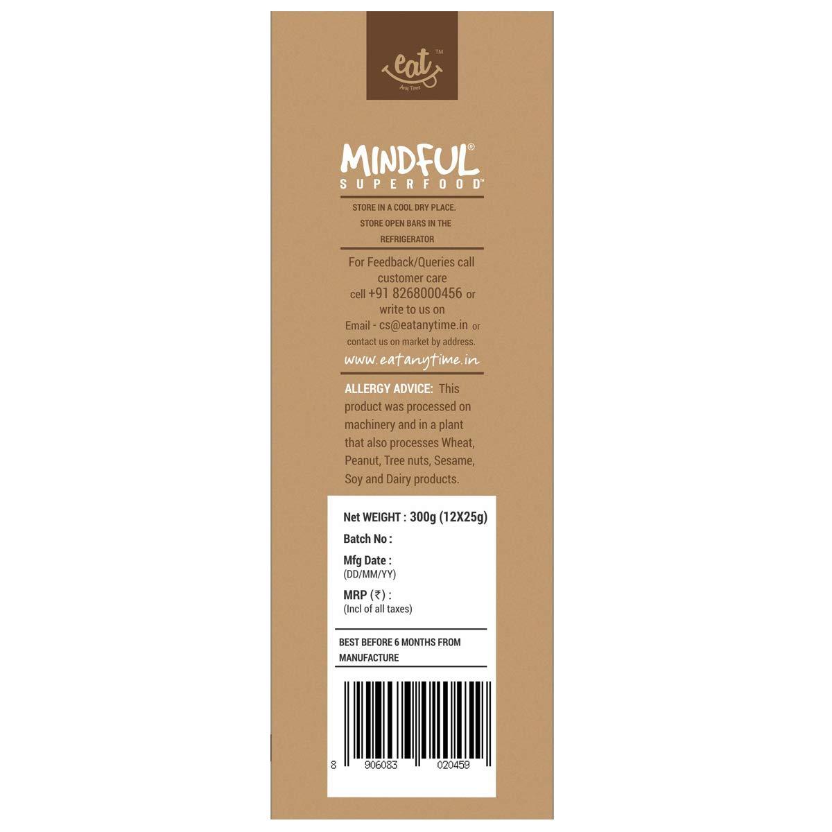 EAT Anytime EAT Anytime Mindful Assorted Millet Nutri Bar|Gluten Free & High Fiber|Energy Bar Sugar Free|High Protein Bar|Healthy Bar & Breakfast Protein Bar|Granola Bar/Energy Bar - 600Gm(24Pcs Of 25Gm)