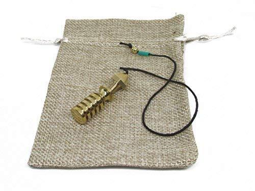 Plus Value Plus Value Brass Premium Metal Dowsing Pendulum for Professional Dowsers Vastu Feng Shui & Reiki Energy Healing Experts (4 Charts & Jute Bag)