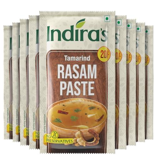 INDIRA Indira’s Instant Tamarind Rasam Paste, More Flavourful Than Rasam Powder Masala Mix, Ready to Eat Rasam, No Need for Cooking - Just Add Hot Water (50gX9)