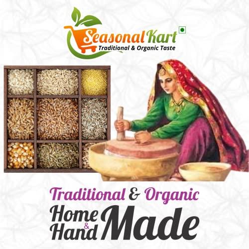 SEASONALKART SEASONALKART Combo Pack of Makki Daliya/Makai ka Daliya and Wheat Dalia 1Kg Each |Total Weight 2kg | Healthy and Tasty Breakfast| Cereal for Breakfast | Naturally Gluten-free|