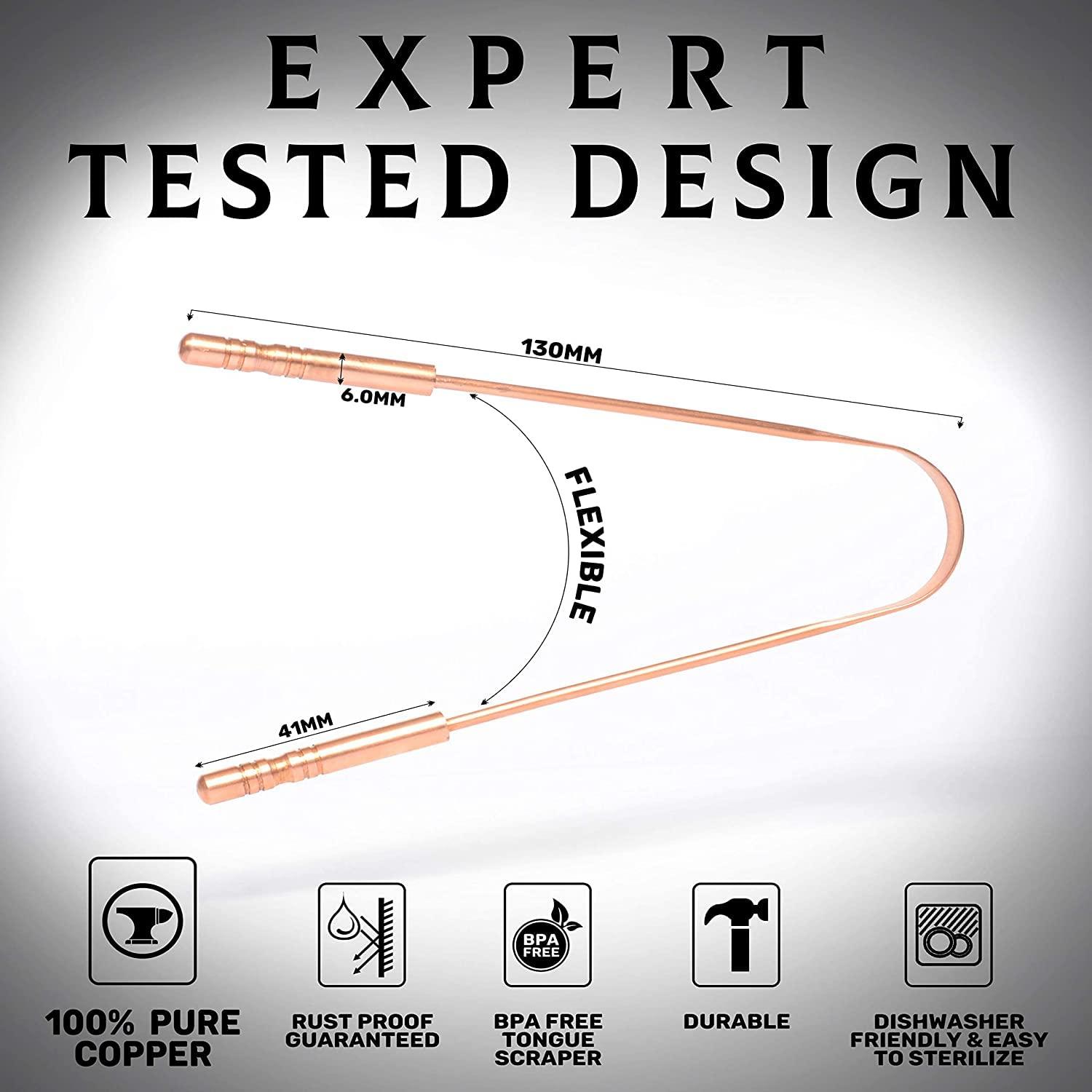 QIMACPLUS QIMACPLUS Heavy Copper Tongue Cleaner For Man And Woman Pack Of 1