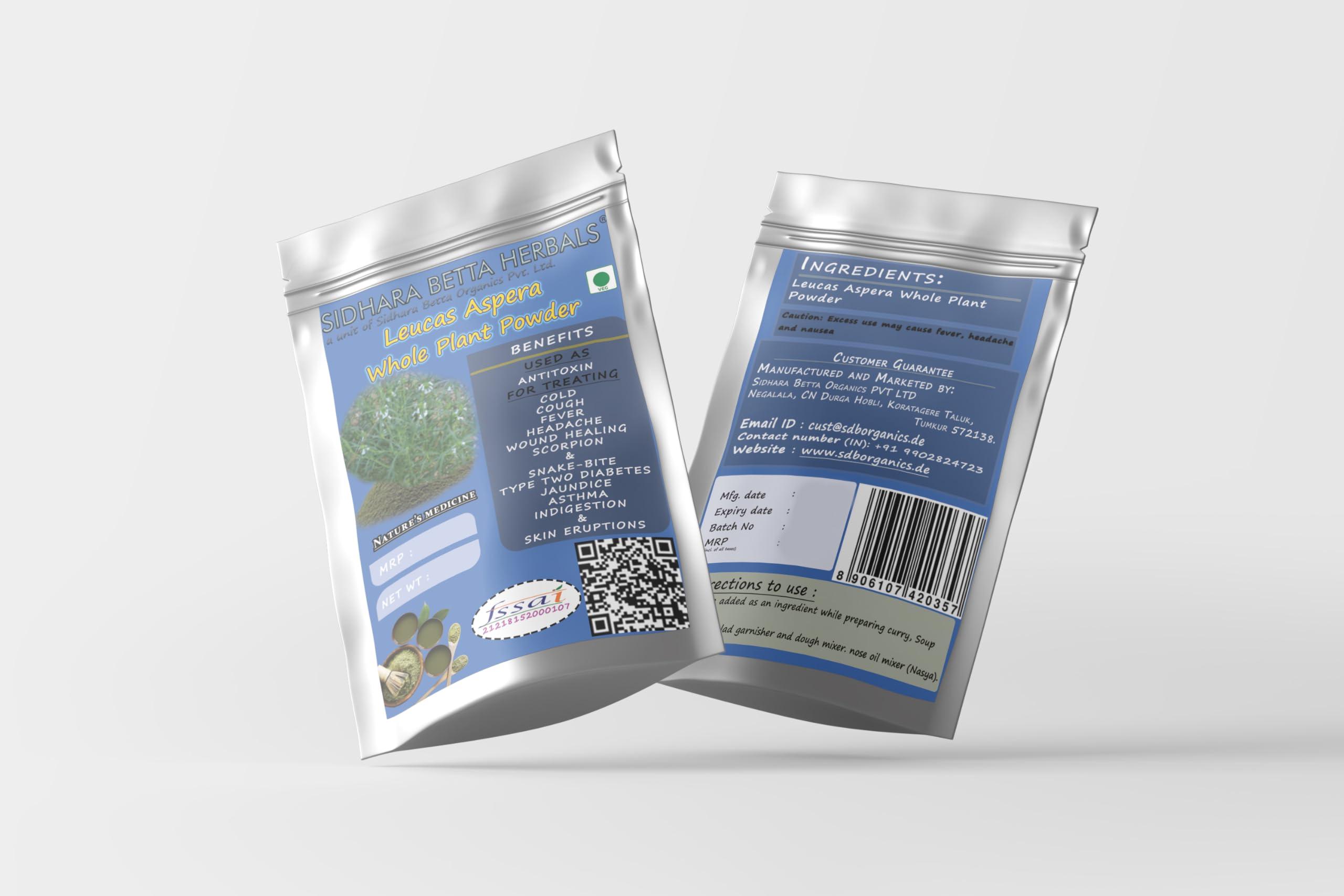 SIDHARA BETTA HERBALS SIDHARA BETTA HERBALS Leucas Aspera (Tumbe) Whole Plant Powder |Pack Of 1|