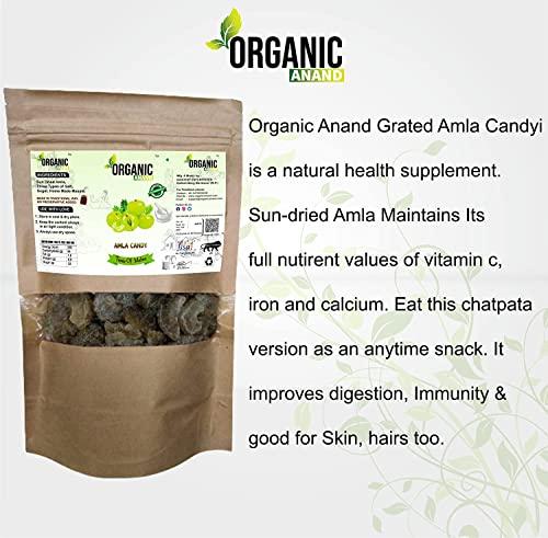 Organic Anand Organic Anand Natural Dried Sweet Amla Candy| Awla (Indian Gooseberry) Salt, Sugar, Masala Candy Homemade Amla Candy, Dry Amla Pieces,(200gm- Pack of 1)