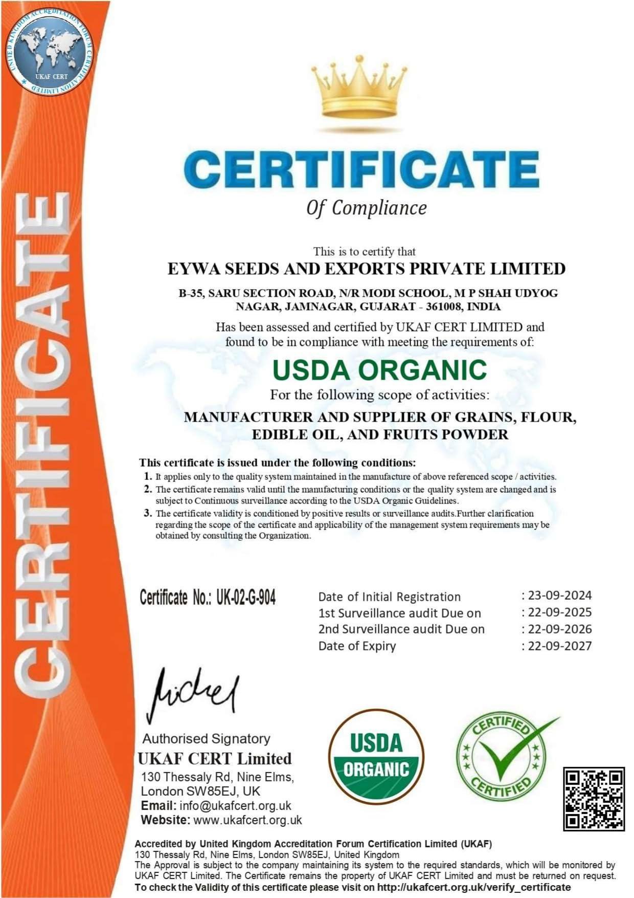 Eywa Seeds & Exports Pvt Ltd BLACK WHEAT GRAINS (15 KG) for eating and cooking | kale gehu daane | Produce of India from Organic Farms | BY EYWA