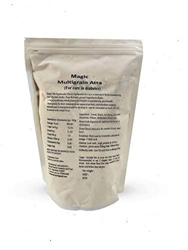Magic Magic Multigrain Flour for Care in Diabetes Low GI chakki Ground multigrain Atta Pack of 2 (1200 g)