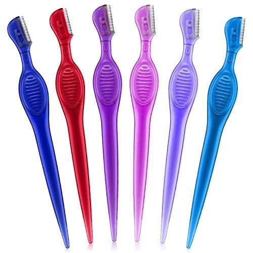 Mudder 24 Pieces Eyebrow Razor Mini Portable Eyebrow Shaver Multipurpose Face Razors Stainless Steel Makeup Face Care Tools with Precision Cover for Women Men Face Hair Removers