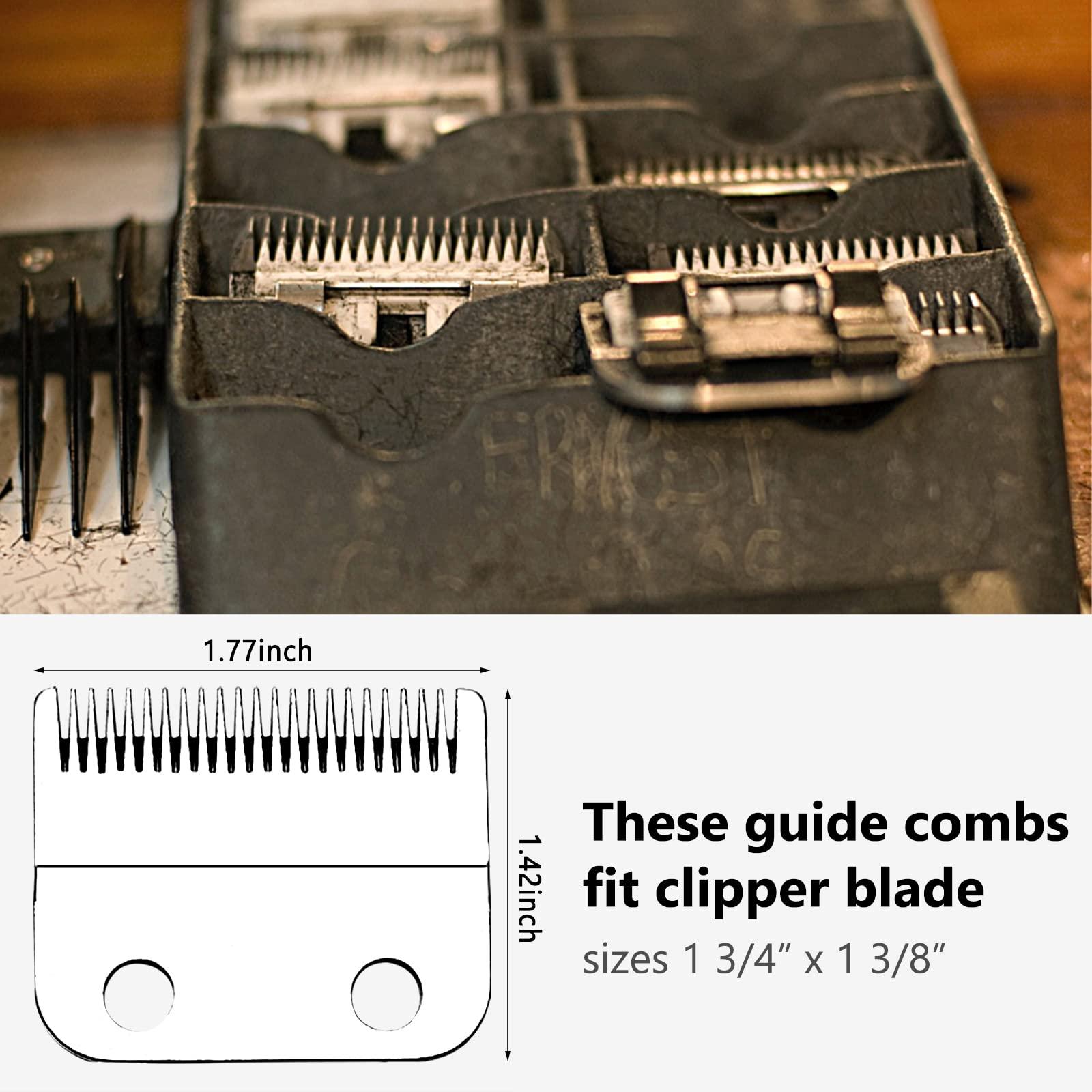CR8GR8 Professional Hair Clipper Combs Guides, Hair Clipper Guards 1 & 1/4" 1 & 1/2" 2", Mega NO.16 NO.12 NO.10 fits for Most Wahl Clippers (NO.10+NO.12+NO.16, White)