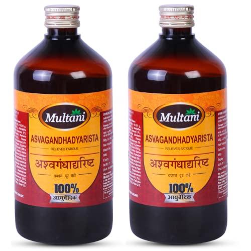 Multani Multani Asvagandhadyarista | Useful In Weakness, Stress & Strain | Usefull in Vertigo | Improves Tiredness, Sleep Quality, Nervine Strength | 450 ml