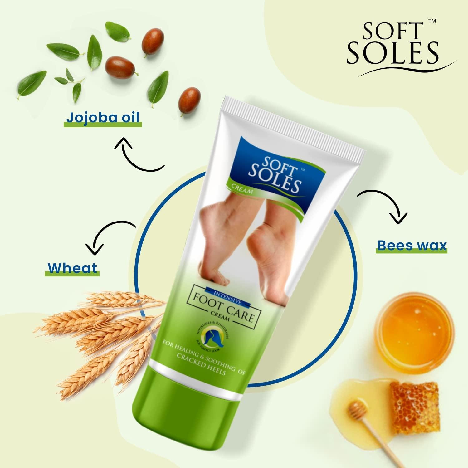 SOFTSOLES Softsoles Foot Cream For Cracked Heel & Rough(30 gm-Pack of 6)-Feet Cream For Dry and Cracked Heel Repair With Benefits Of Jojoba Oil,Bees Wax,Wheat