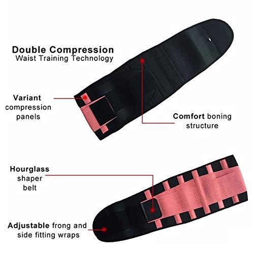 Elebae Elebae Unisex - Neoprene Lumbar Support Belt Work Lumbar Belts Back Brace Back Pain Support Belt for Injury Pain & Fitness Body Shaper and Workout Slimming Belt (PINK, MEDIUM)