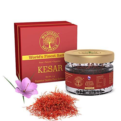 WILDVEDIC NATURALS Wildvedic Naturals Pure Kashmiri Kesar / Saffron - 1 Gram (Original Grade Saffron Threads,Quality Saffron )