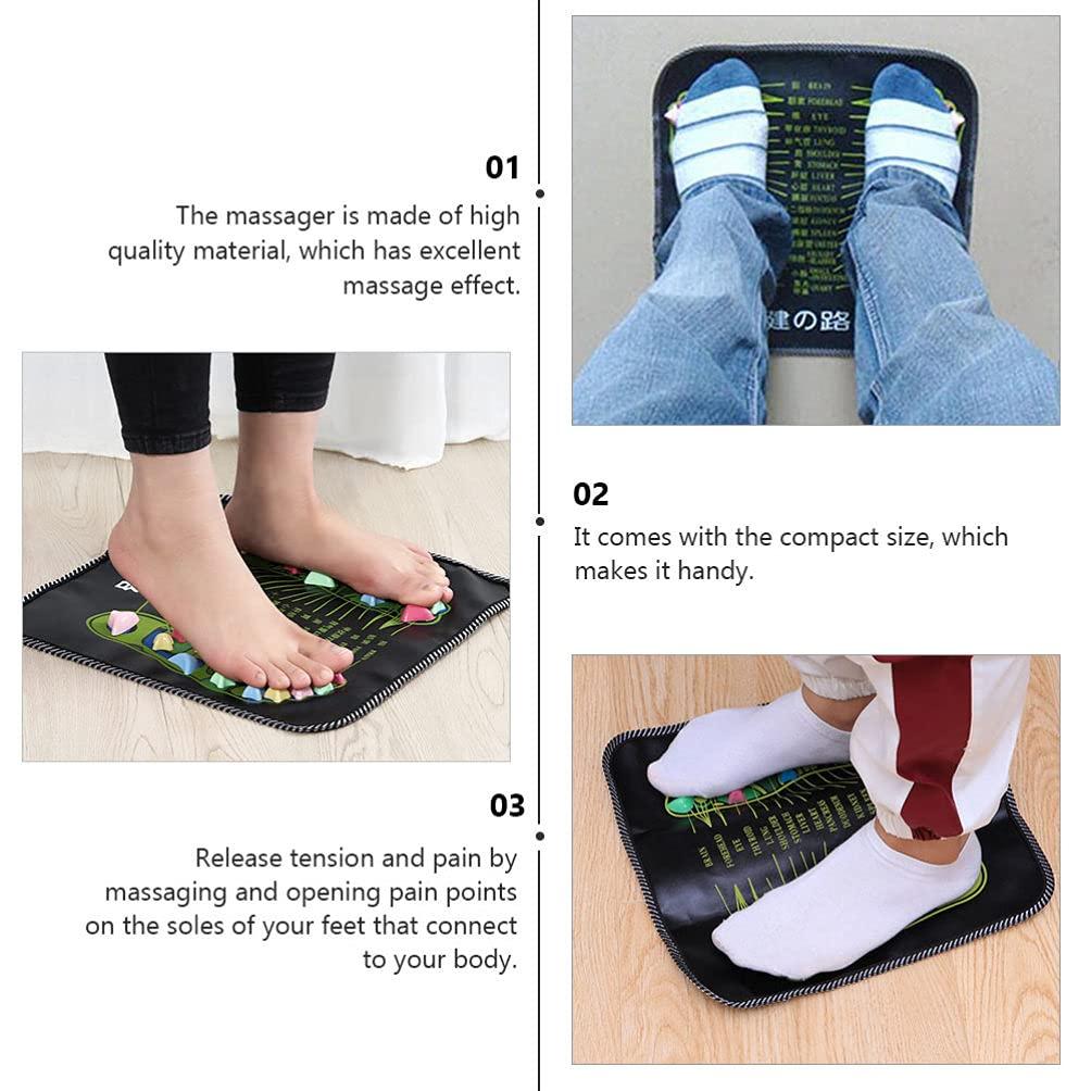 FOMIYES FOMIYES Pebble Foot Massage Mat Acupuncture Mat Reflexology Foot Massage Mat Foot Pad Reflexology Walk Massage Mat for Relax Body Acupressure Mat