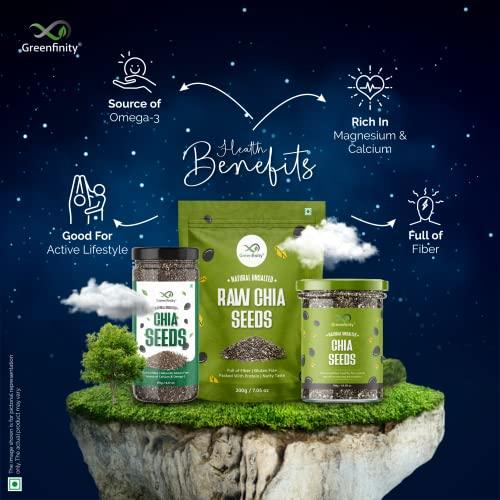 GreenFinity GreenFinity Raw Chia Seeds, Calcium and Protein Rich Superfood 175g (Pack of 2 - 350g)