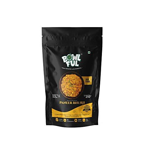 BOWLFUL BowlFul Jain Paneer Bhurji, 70 GMS, Protein Rich Paneer with Spices and Vegetables Without Onion and Garlic. 100% Natural, Freeze Dried Food