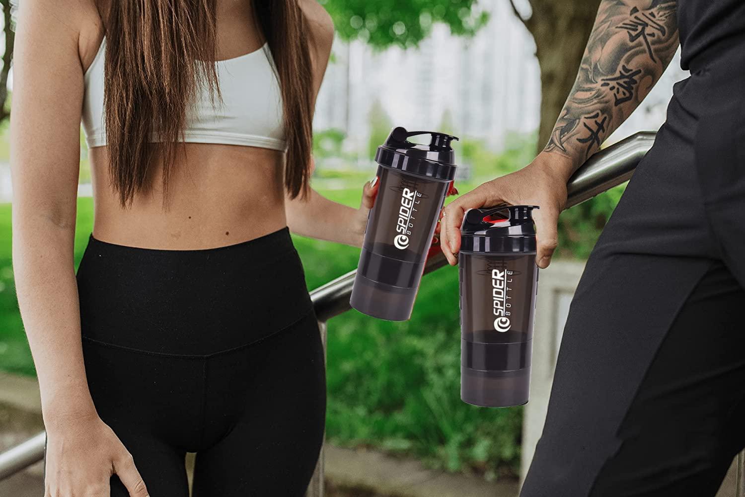 COOL INDIANS COOL INDIANS Gym Shaker Bottle For Protein Shake Gym Bottle Sipper Bottle For Men Women 500 ml Shaker Bottle For Gym (Black)