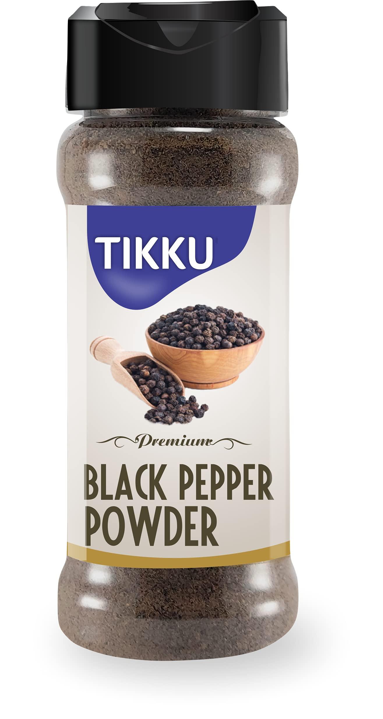 TIKKU TIKKU Black Pepper Powder 60G Bottle.