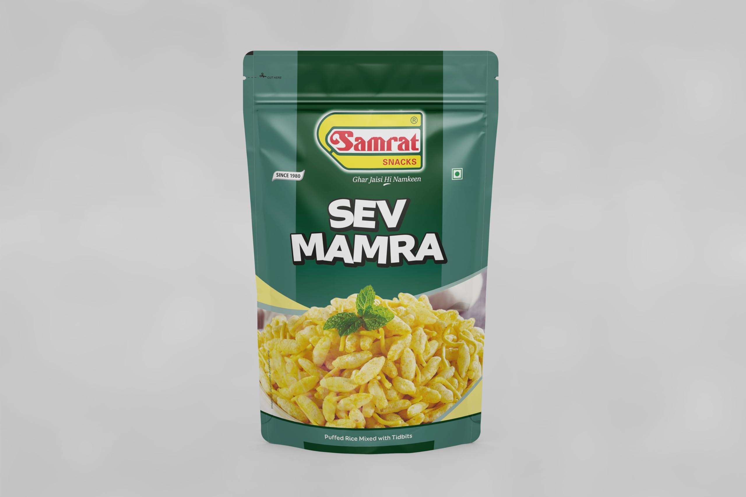 SAMRAT SAMRAT| SEV MAMRA| Puffed Rice Mixed with Tidbits | Ghar Jaisi Hi Namkeen| Healthy Snacks| Every Day Fresh Indian Snacks |Traditional Indian Snacks|500g|