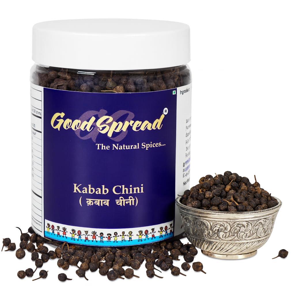 GoodSpread GoodSpread | Organically Grown | Kabab Chini | 200 grams | Cubeb | Kebab Chini | Shital Chini | Long Tailed Pepper | Sarvsugandhi | Java Pepper | Kubeb Berries |