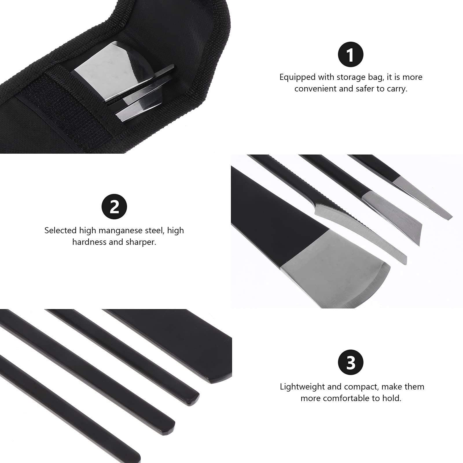 HEALLILY 4 Pcs 1 Set Foot Files Practical Callus Removers Foot Polishing Tools (Black) Decor