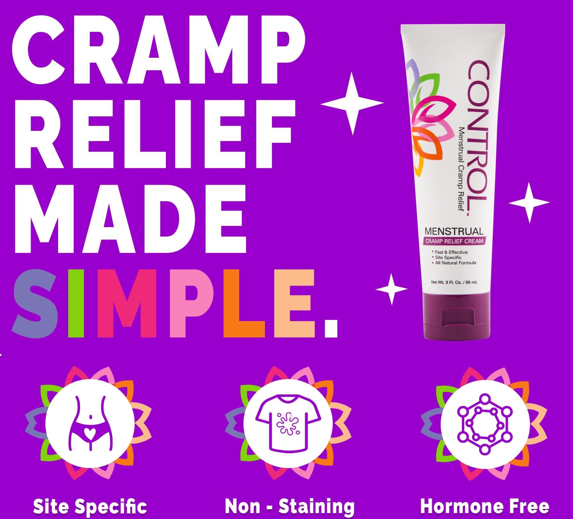 CONTROL Control Menstrual Cramp Relief Cream 3 oz Tube